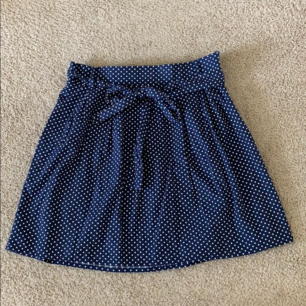 Tie waist polka dot mini skirt ladies sz s